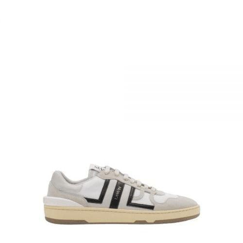 Lanvin Low-Top Sneaker With Geometric Accents And Textured Finish