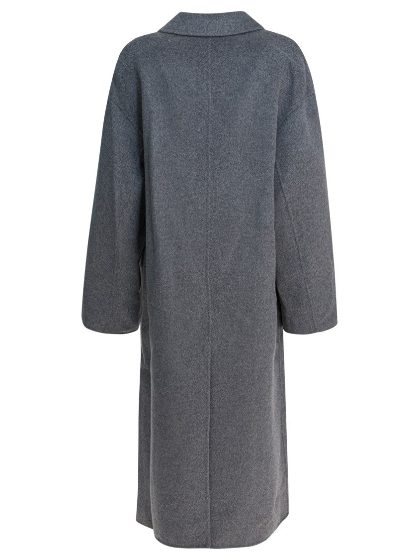 Loulou De Saison Borneo Long Coat With Double-Breasted Closure