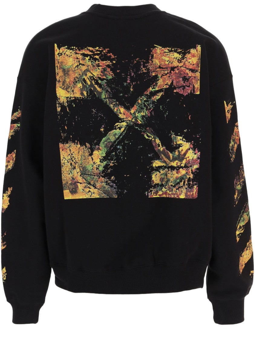 Off-White Black Spices Arrow Logo Print Cotton Sweatshirt