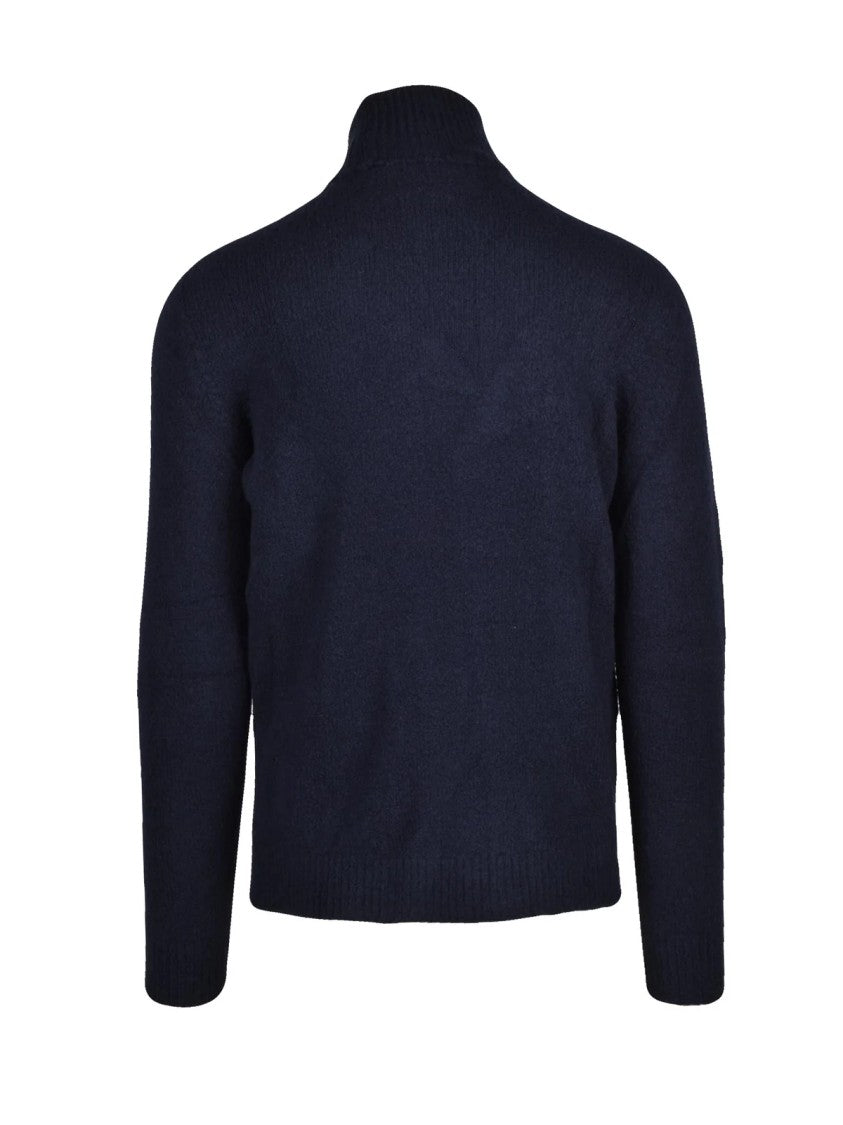 Roberto Collina Multicolor Stretch Cotton High-Neck Sweater
