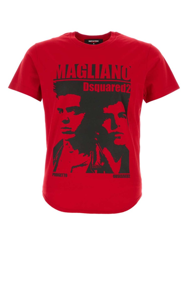 Dsquared2 Red Short-Sleeve Cotton T-Shirt