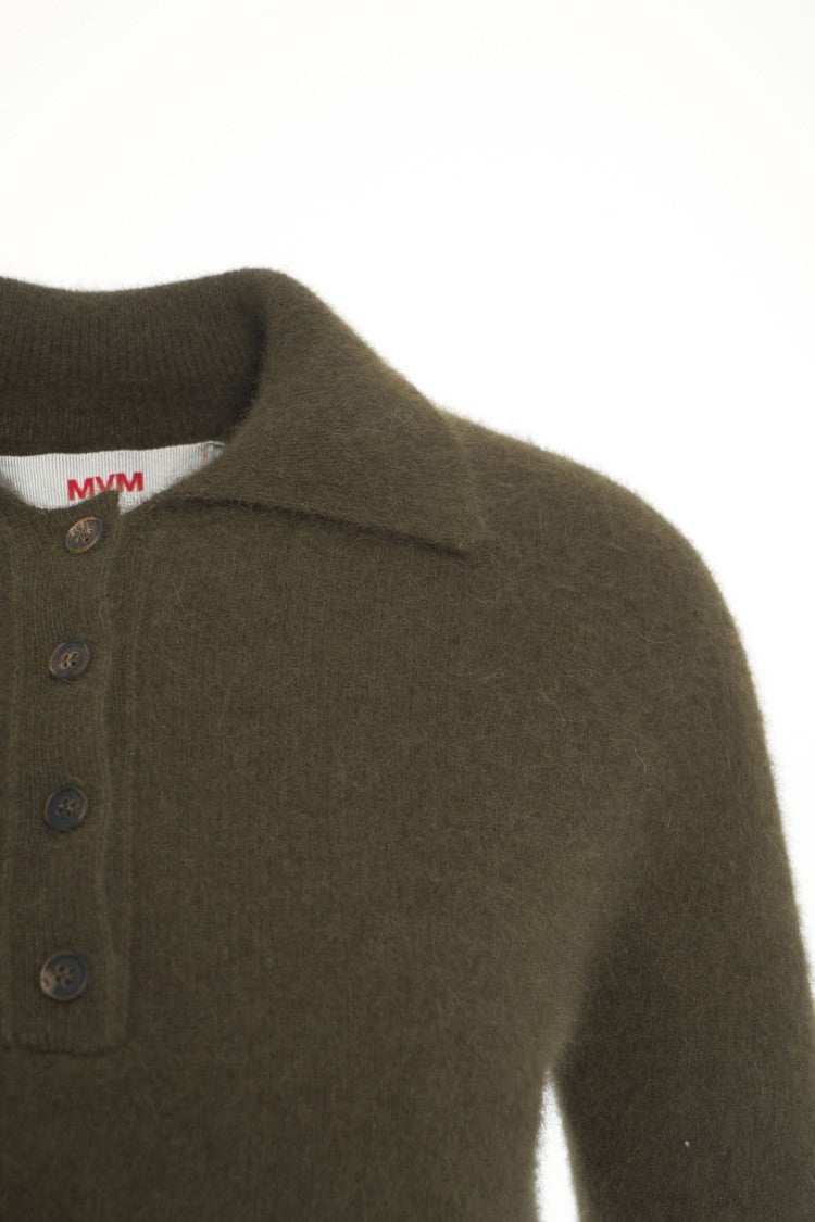 Mvm Raccoon Knit Polo Shirt