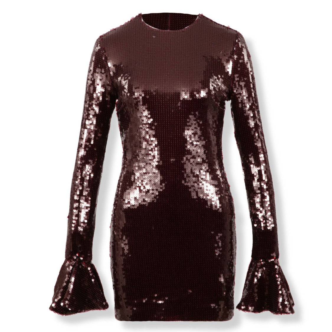 Rotate Sequined Mini Dress With Bell Sleeves