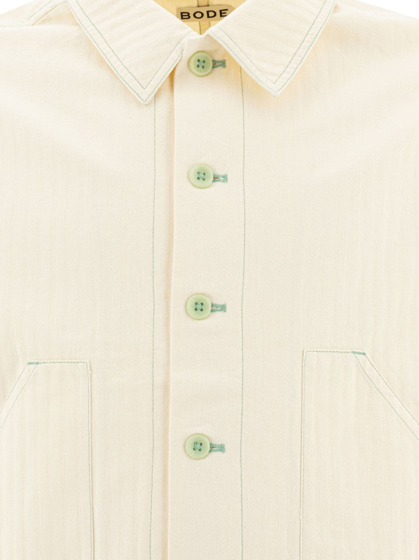 Bode Boxy Cotton Jacket With Button-Up Front
