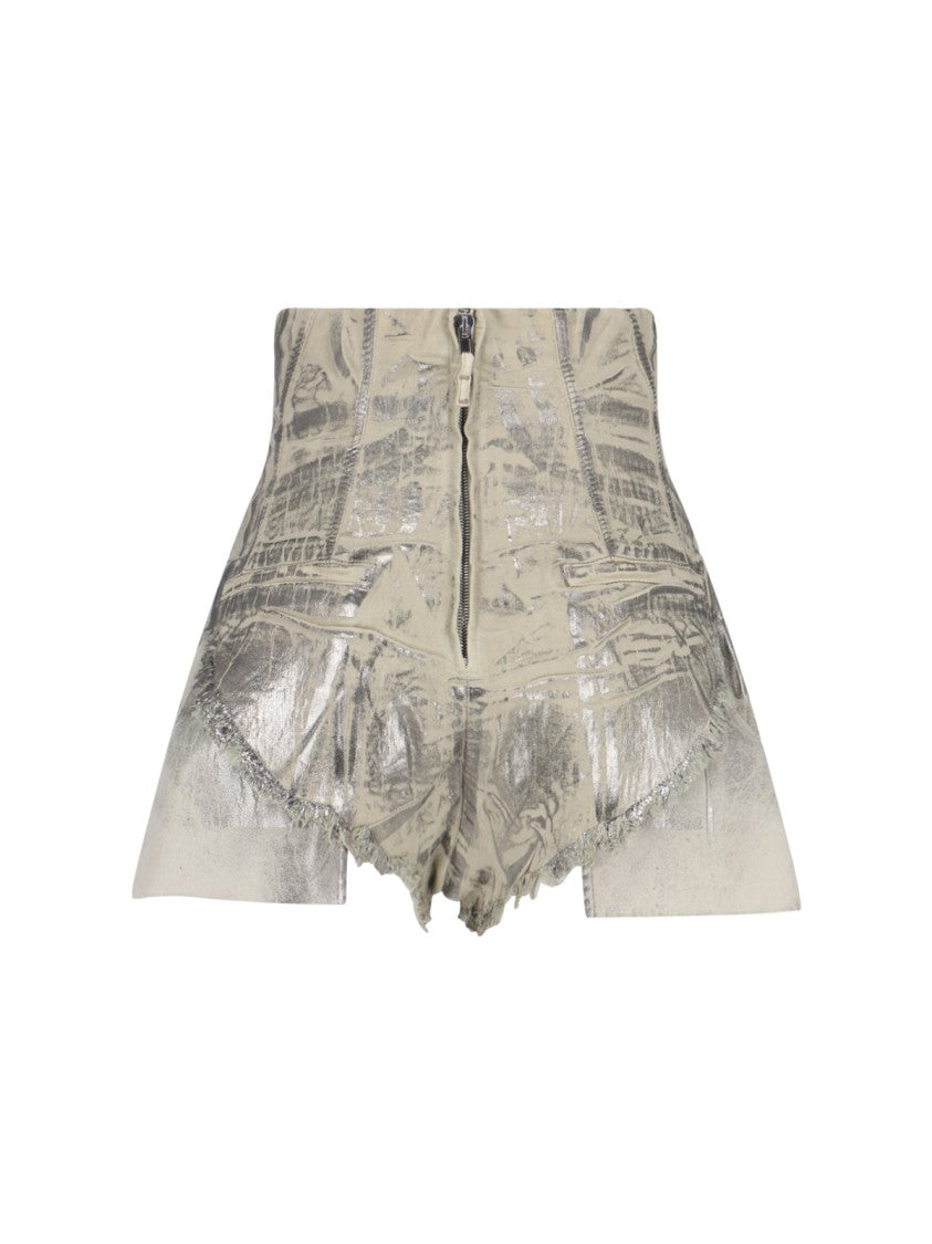Drkshdw By Rick Owens Concordians Shorts – Metallic Gold