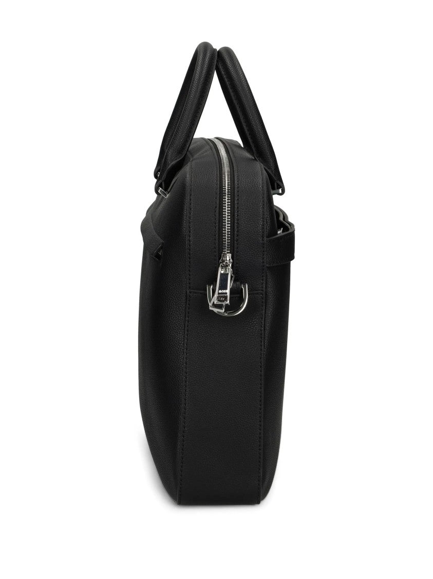 Hugo Boss Rectangular Document Bag With Dual Handles