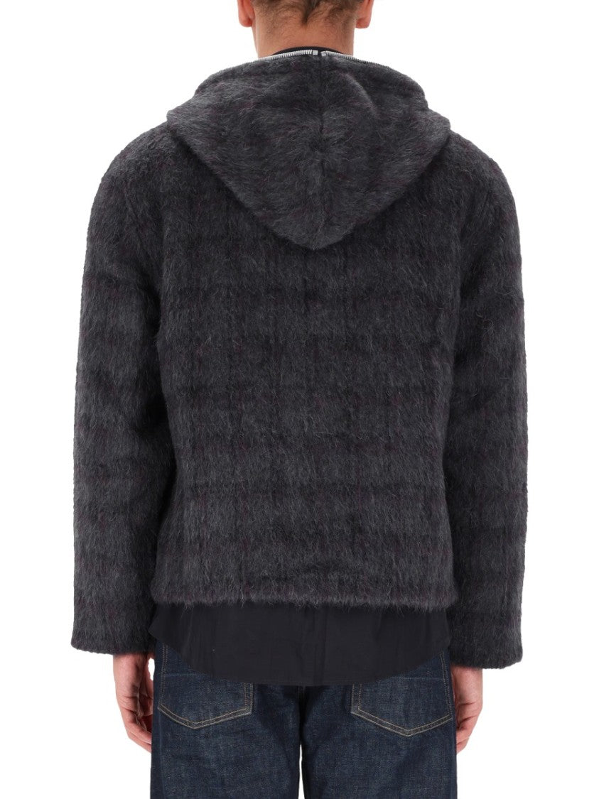 Our Legacy Neutrals Fuzzy Texture Cropped Hoodie