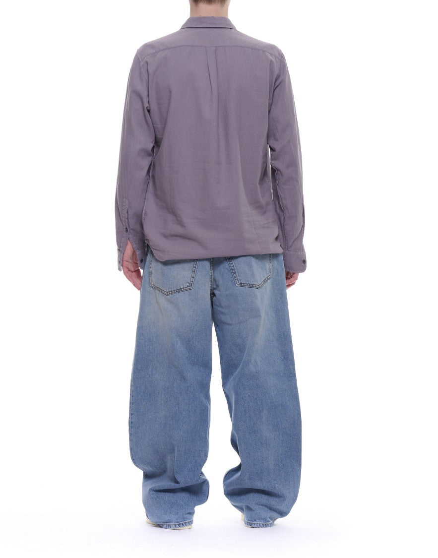 Cellar Door Purple Sid Cotton Casual Relaxed Shirt
