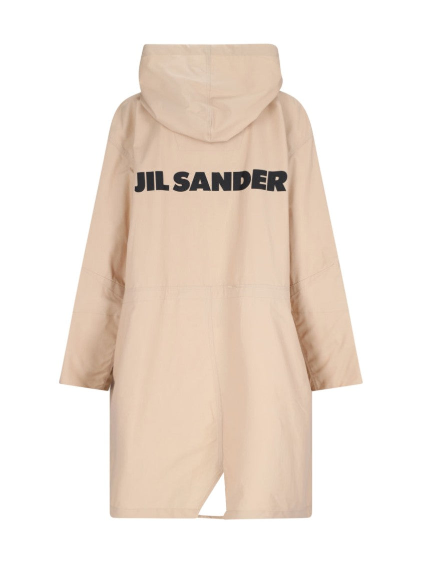 Jil Sander "Logo Retro" Parka - Beige