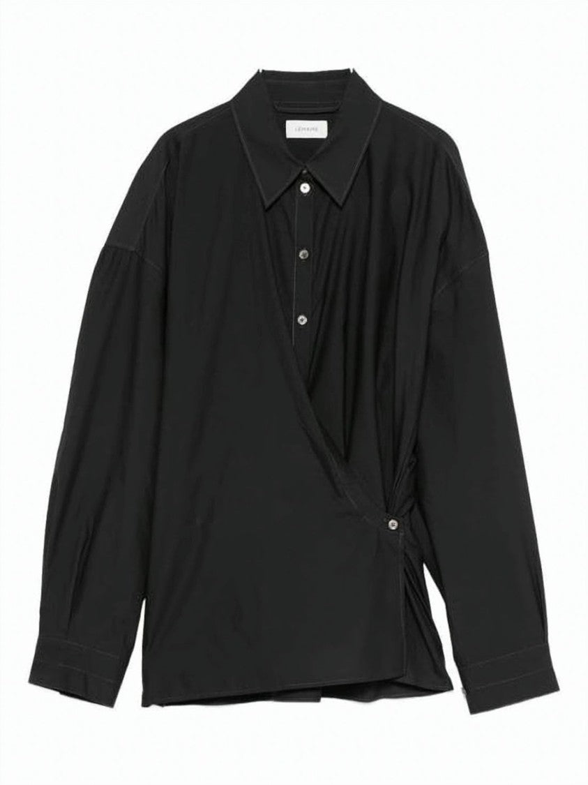 Lemaire Twisted Wrap Shirt With Straight Collar