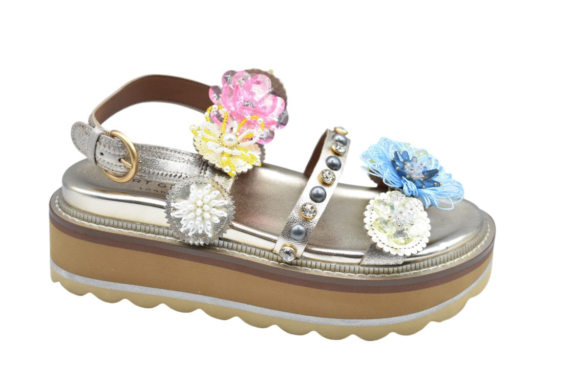 Kurt Geiger Gold Laced Elegant Chic Low Shoes