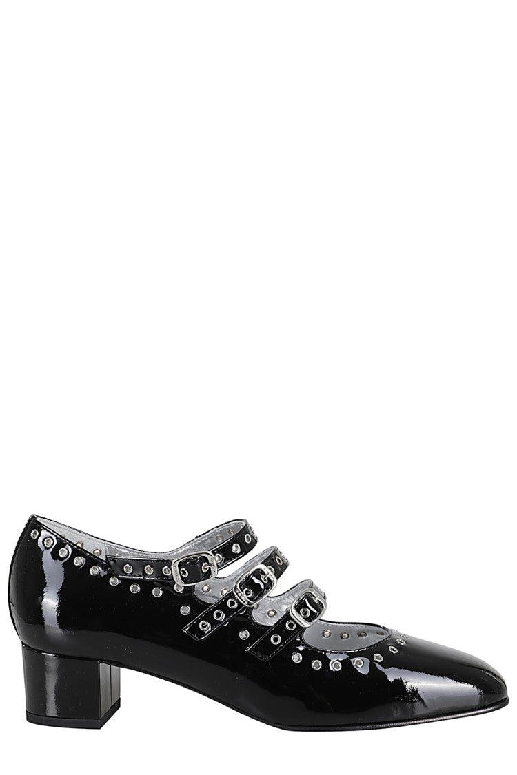 Carel Paris Camden Pumps With Metal Eyelet Inserts