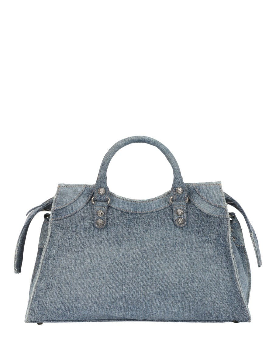 Balenciaga Neo Cagole City Bag In Denim