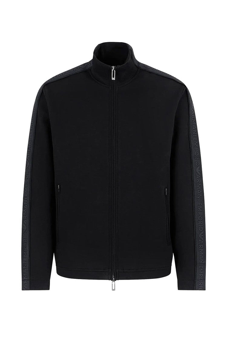 Emporio Armani High-Quality Zip-Up Sweatshirt With Iconic Branding And Fit