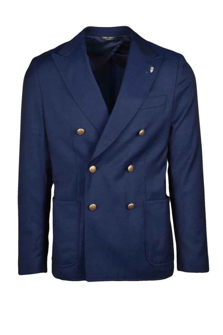 Berry & Brian Virgin Wool Jacket - Blue