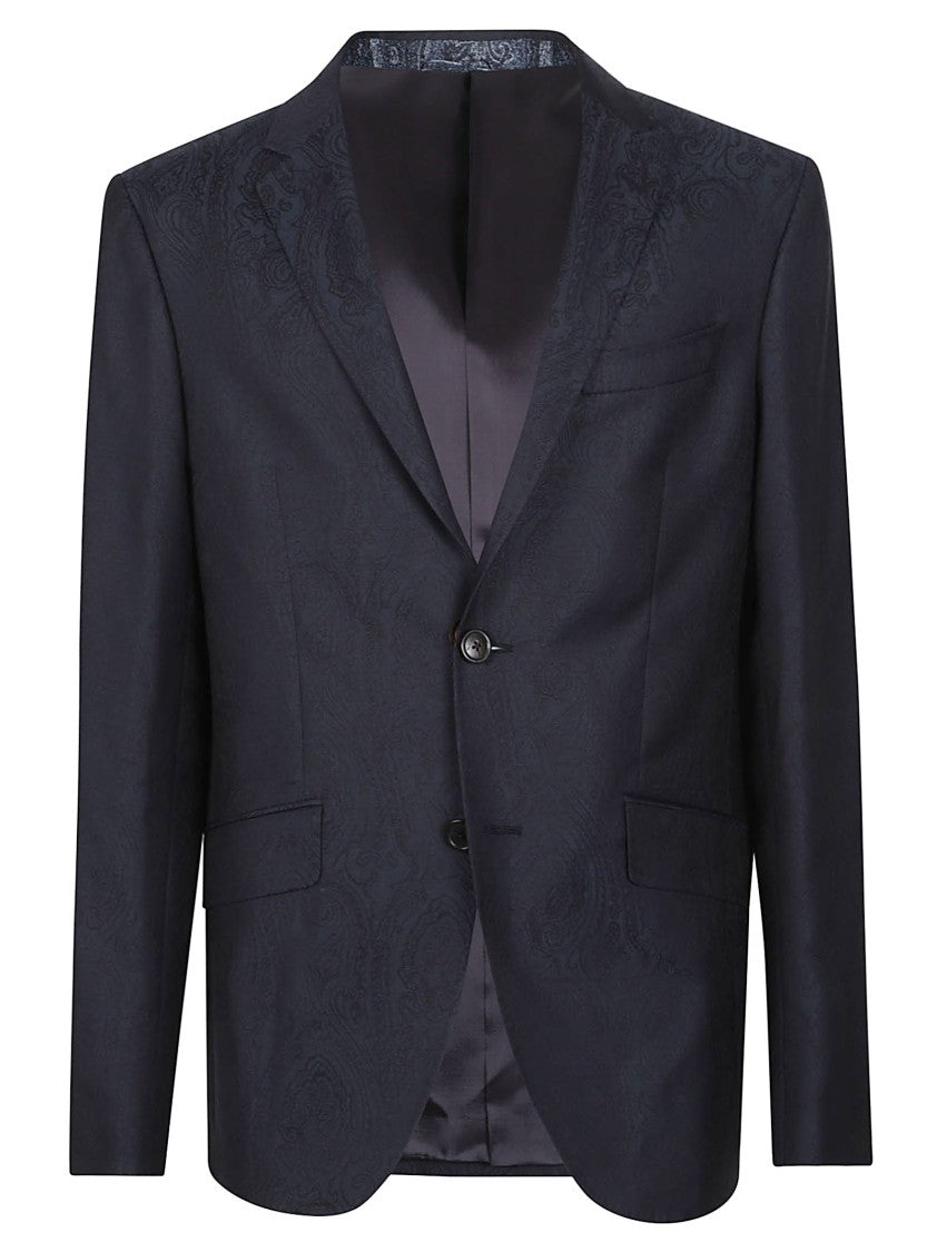 Etro Roma Paisley Jacquard Tailored Wool Jacket