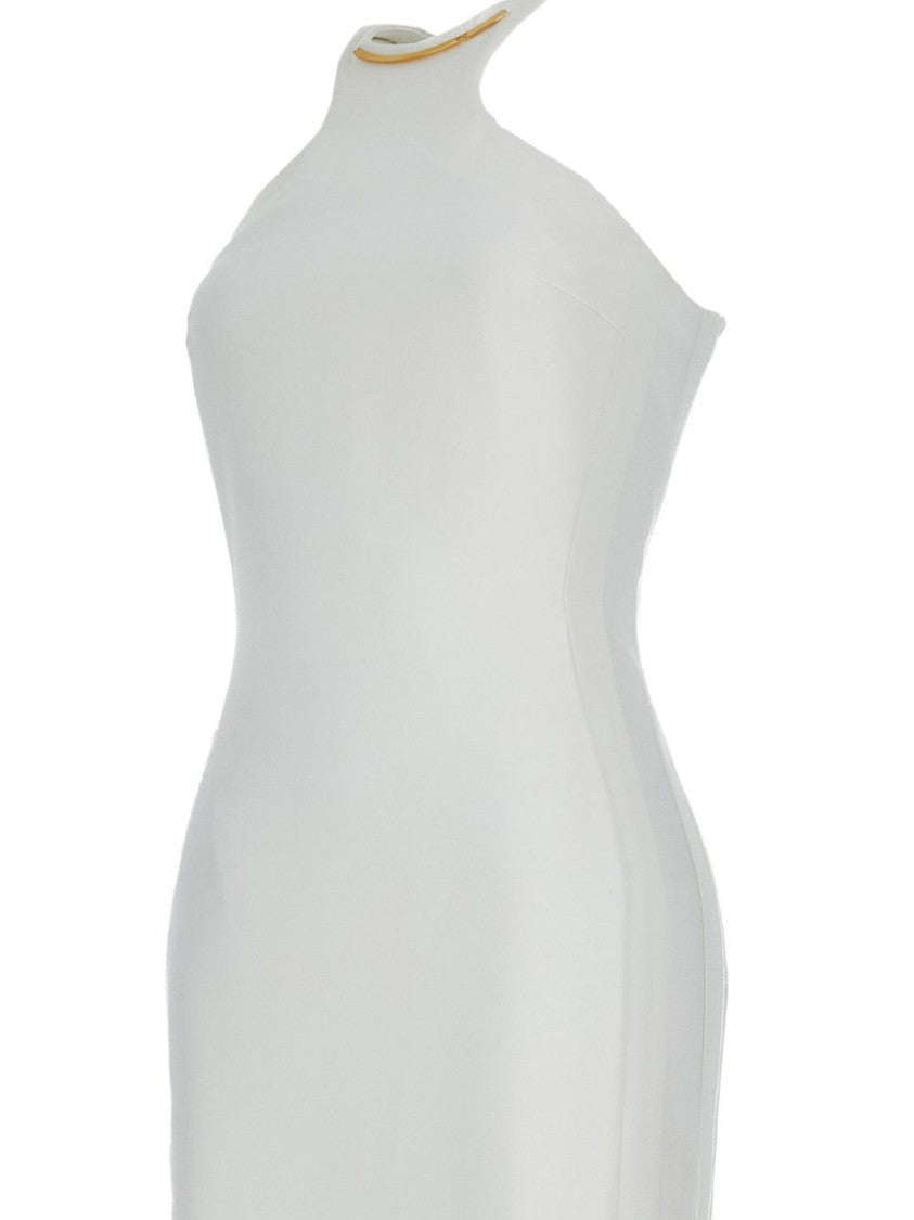 Elisabetta Franchi Form-Fitting Dress With High Neckline