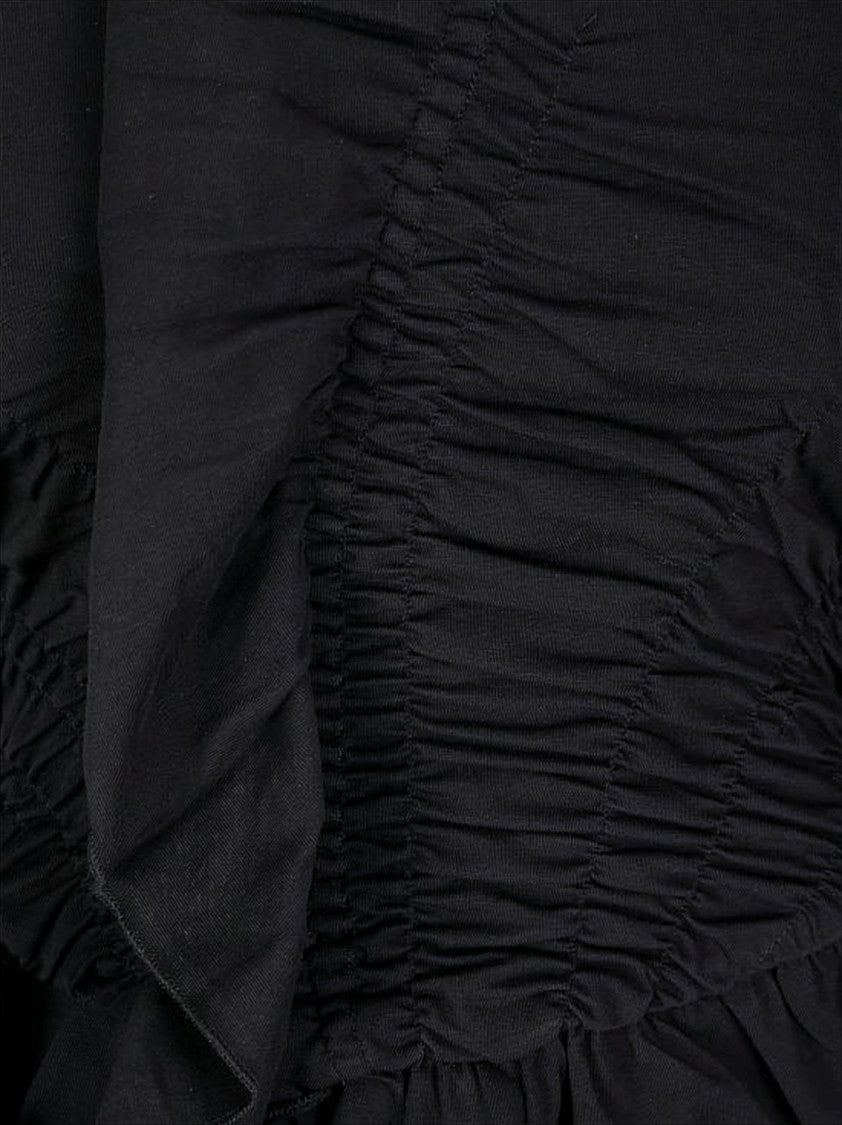 Cecilie Bahnsen Fitted Short-Sleeved Top With Ruched Detailing