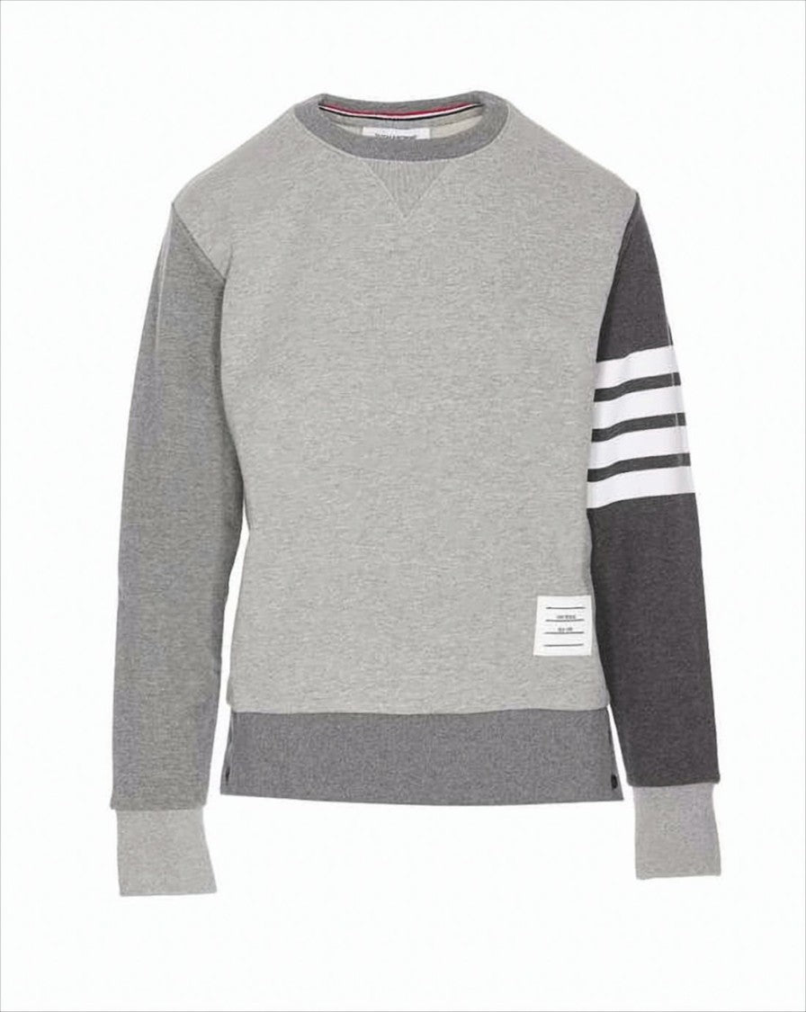 Thom Browne Long-Sleeve Sweatshirt With Signature Stripes