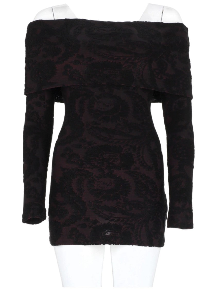 Etro Paisley Foliage Off-Shoulder Viscose-Blend Top