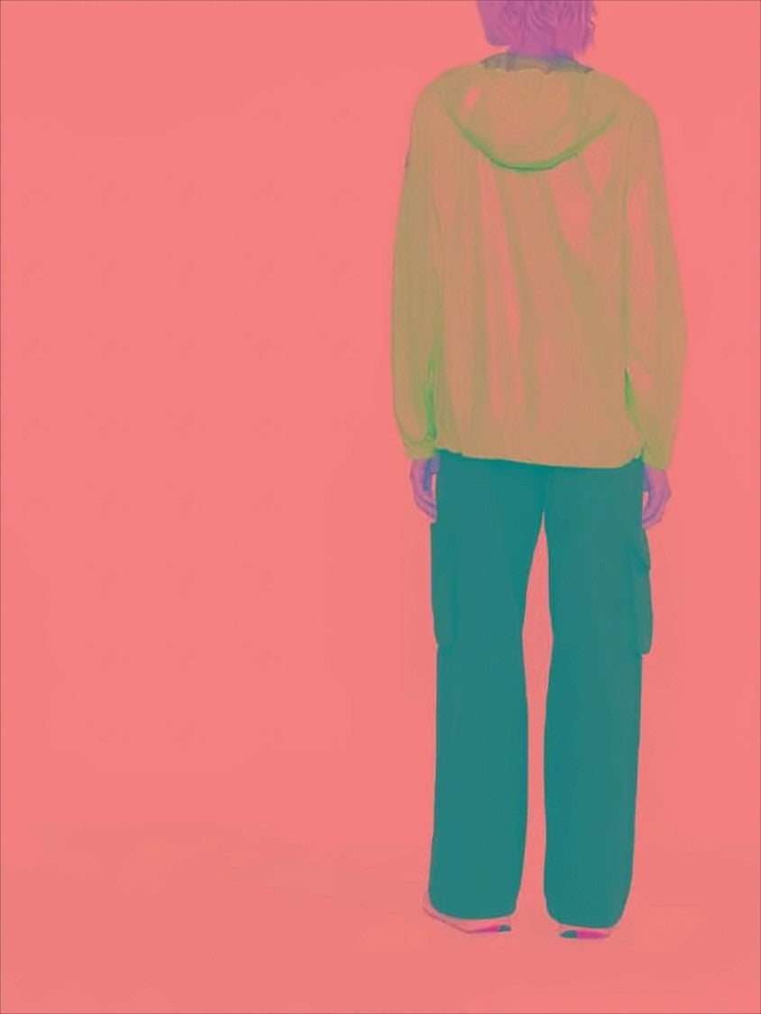 Moncler Lightweight Blue Jacket With Shiny Finish And Hood