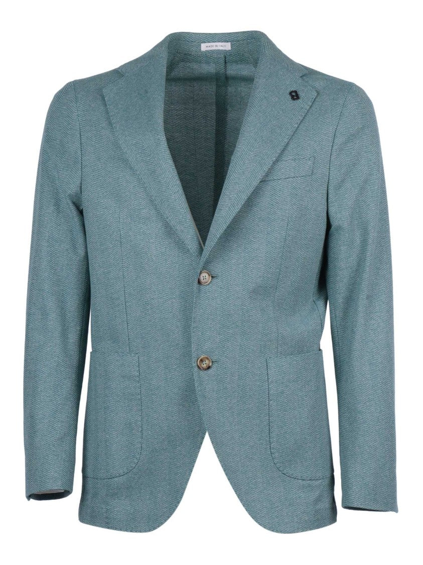 Breras Green Tailored Cotton Blazer