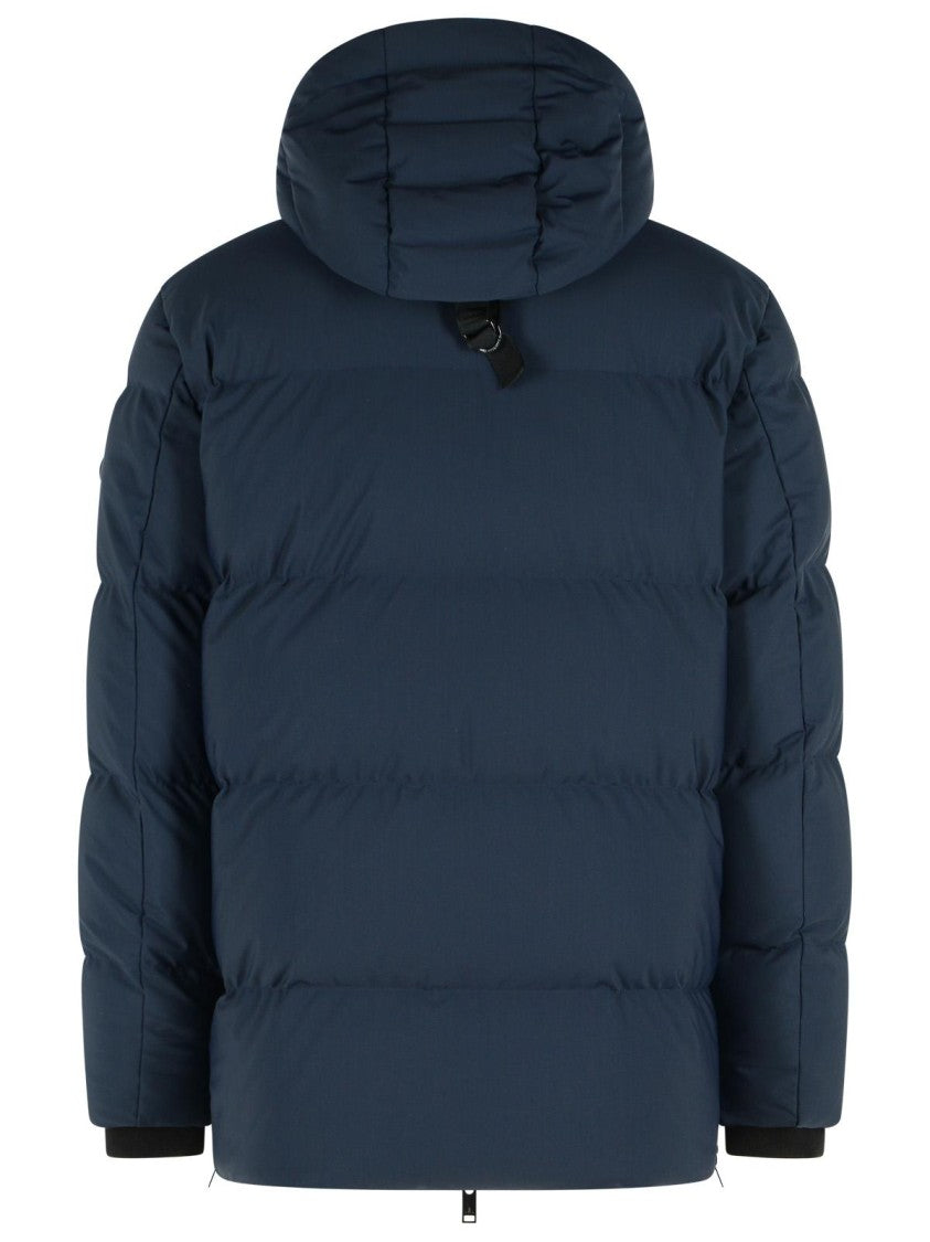 Moose Knuckles 'Soho 3Q' Navy Stretch Nylon Down Jacket