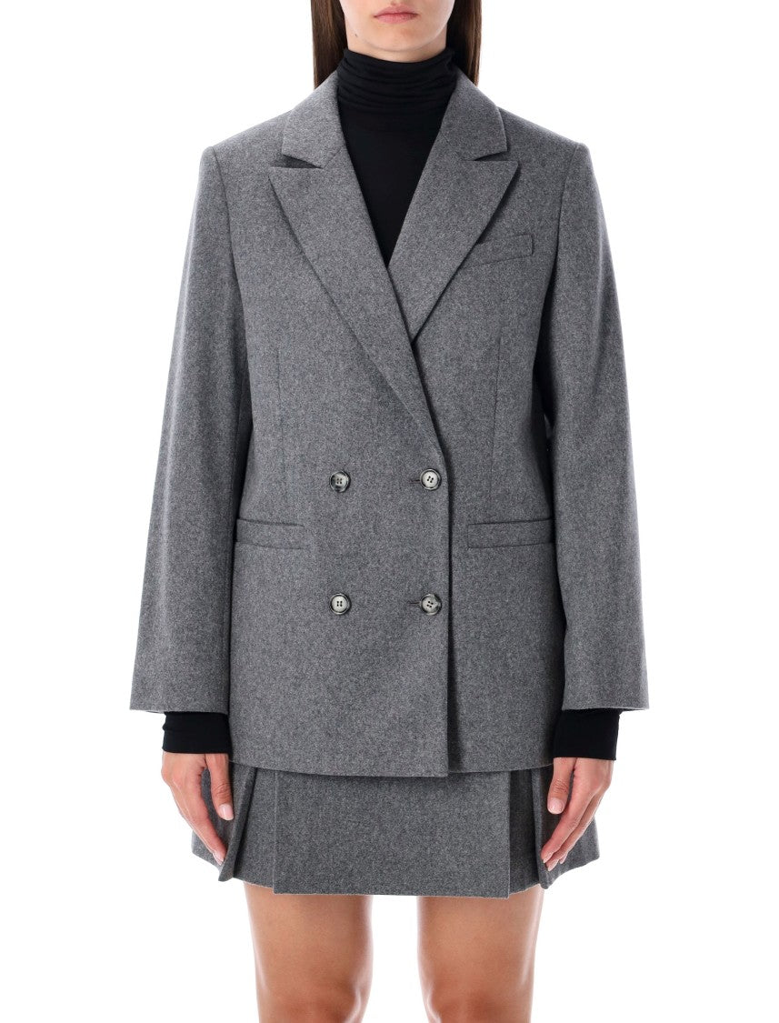 A.P.C. Lucy Double-Breasted Wool Blazer