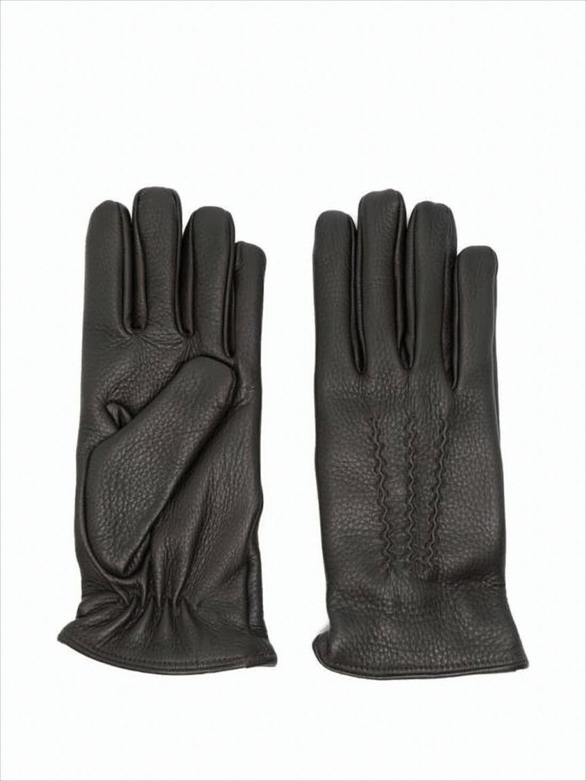 Lardini Deerskin Leather Gloves With Cashmere Lining