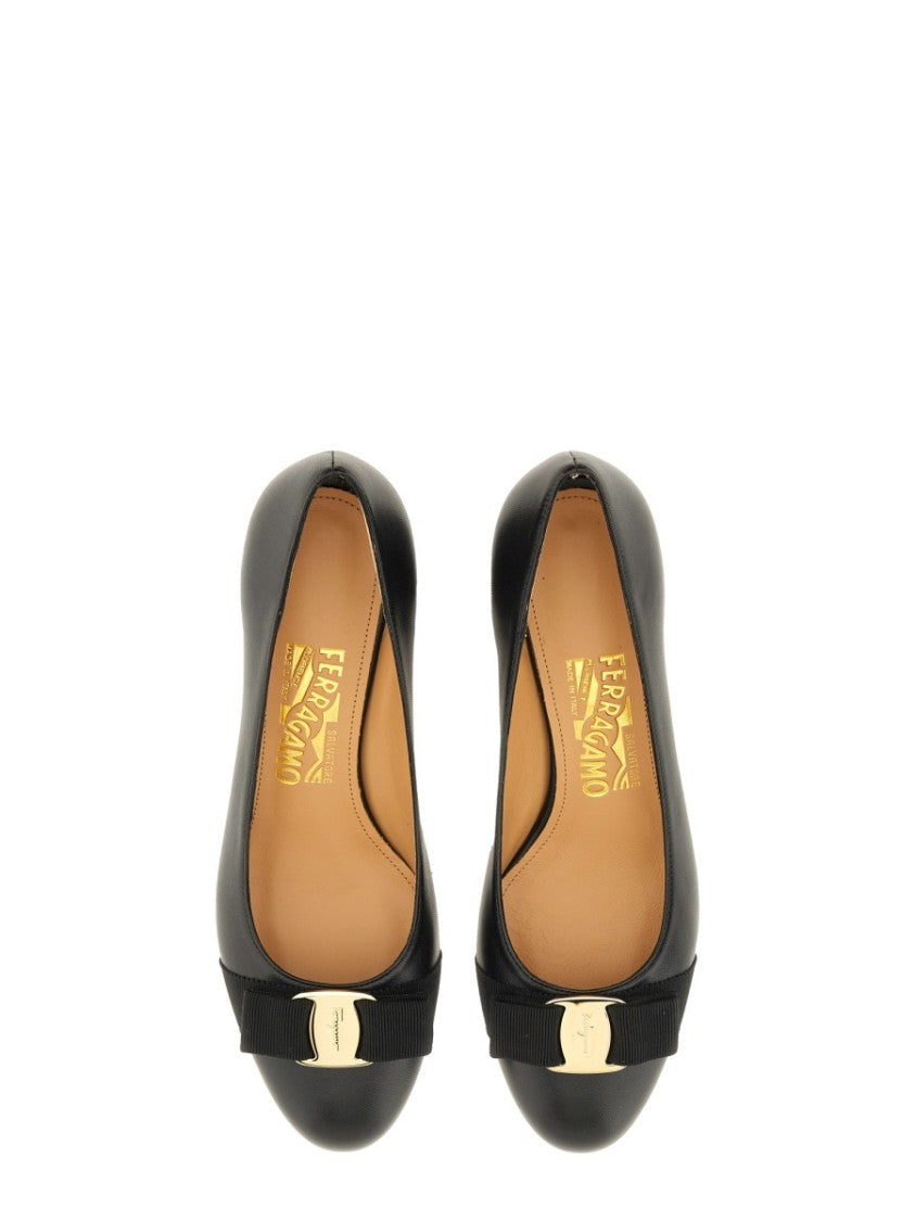 Ferragamo Leather "Vara" Shoe