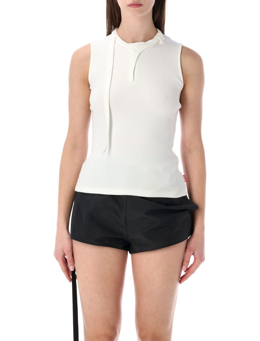 Diesel T-Iara Sleeveless Ribbed Cotton Top