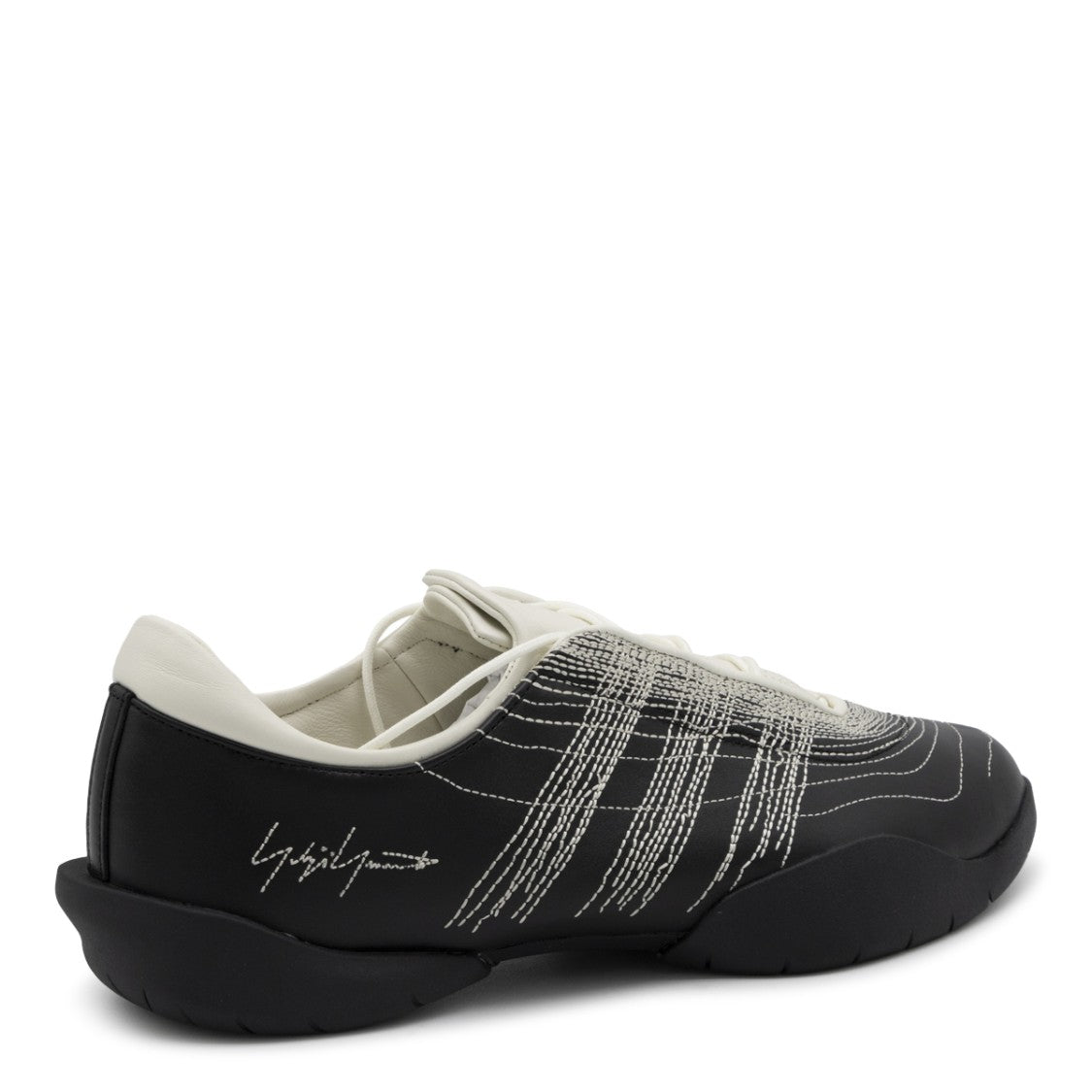 Y-3 Black Leather Regu Sneakers