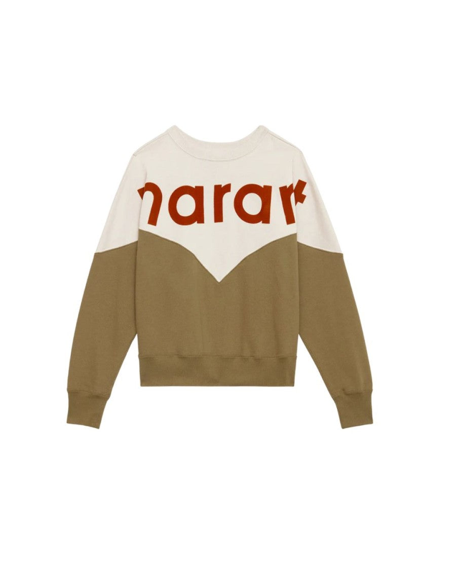 Isabel Marant Houston Two-Tone Cotton Logo Sweatshirt