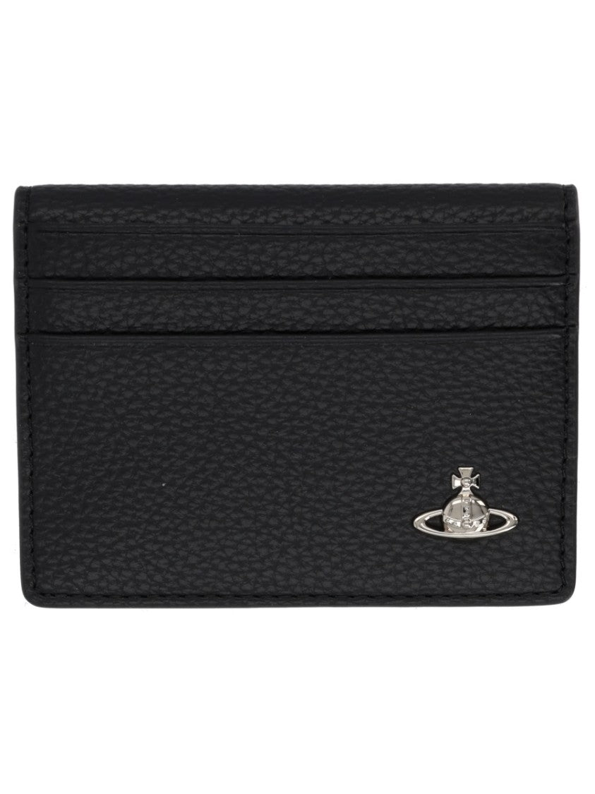 Vivienne Westwood Textured Multiple Slots Polyurethane Wallet