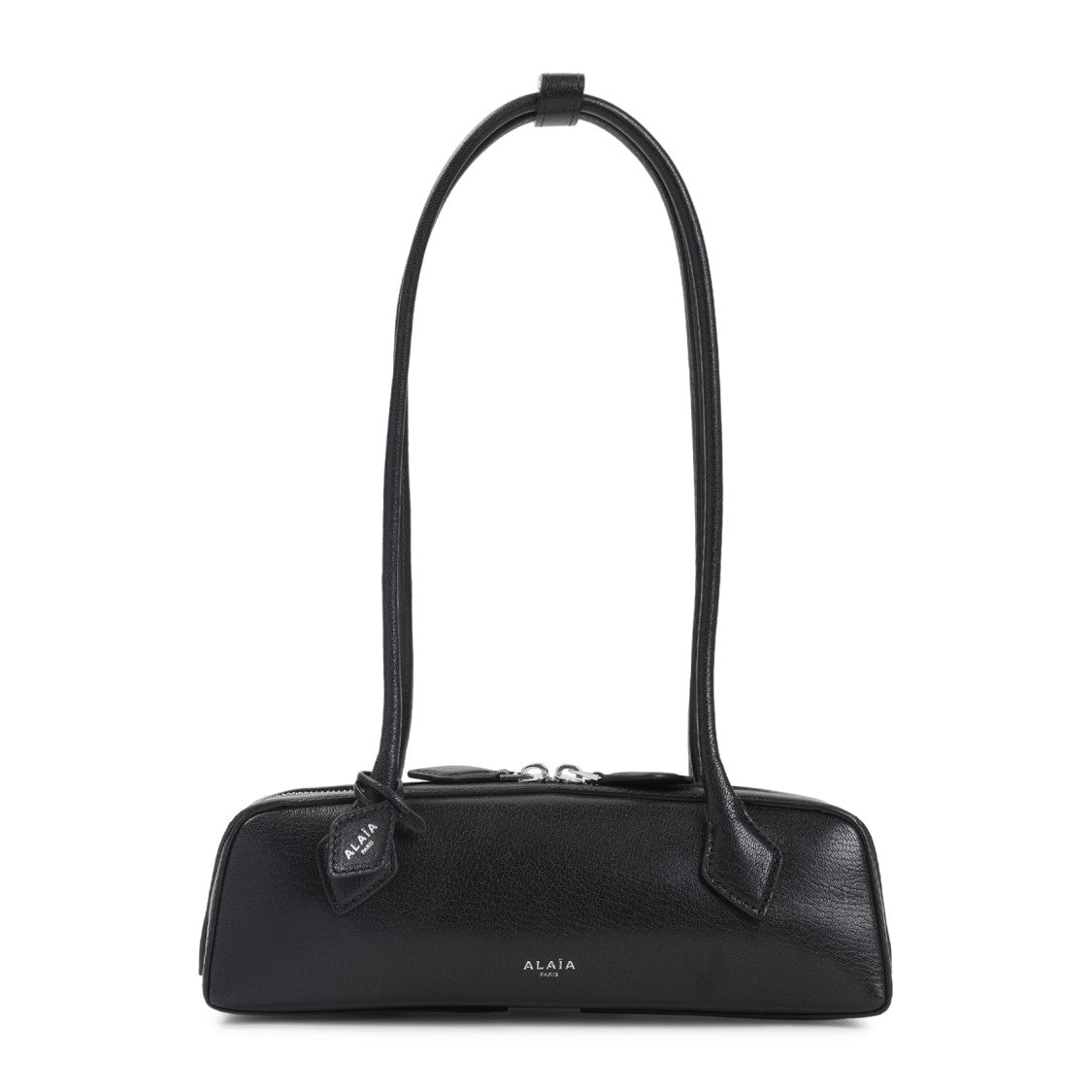 Alaïa Rectangular Black Shoulder Bag In Smooth Goat Leather