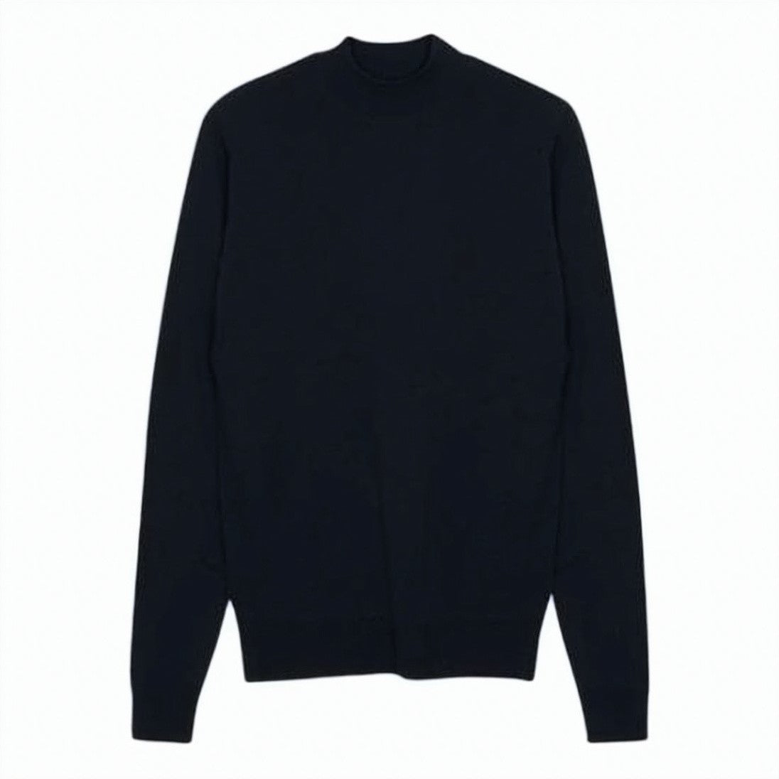 John Smedley Fitted Midnight Blue Merino Wool Sweater