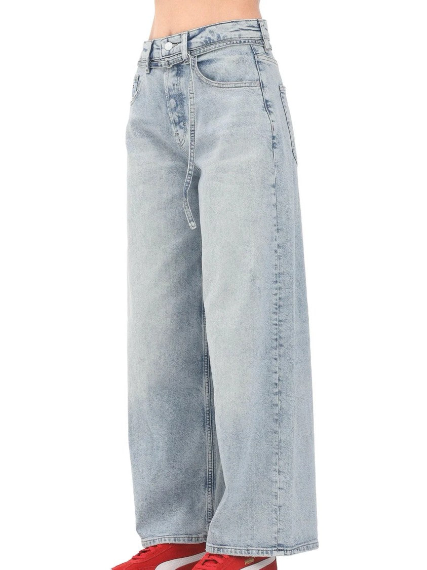 Tommy Jeans Light Blue Cotton-Blend Loose Jeans