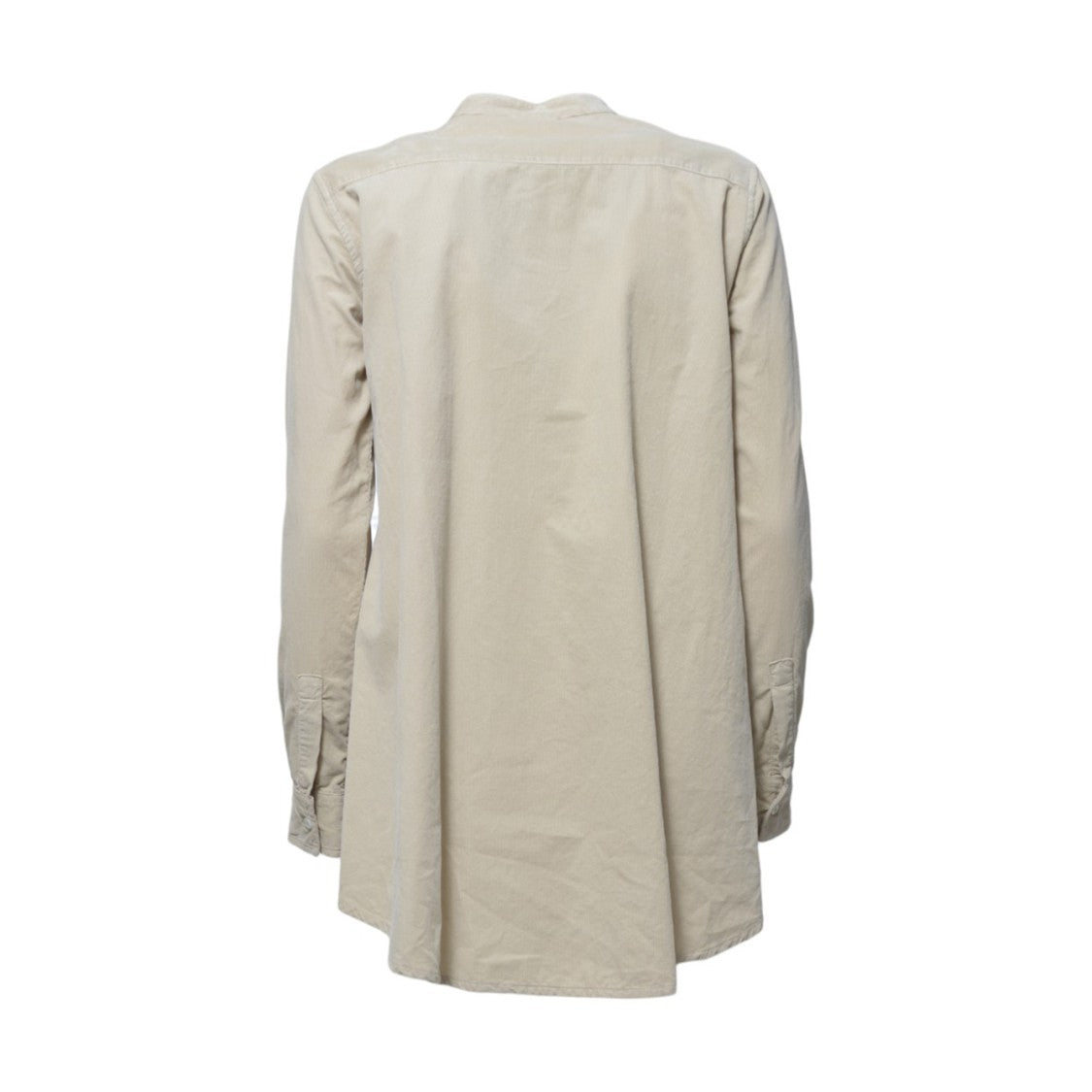 Aspesi Beige Cotton Velvet Shirt With Pleats