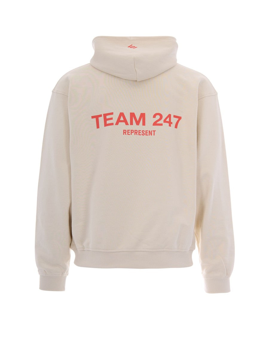 Represent 247 Cream 247 Oversized Sweatshirt