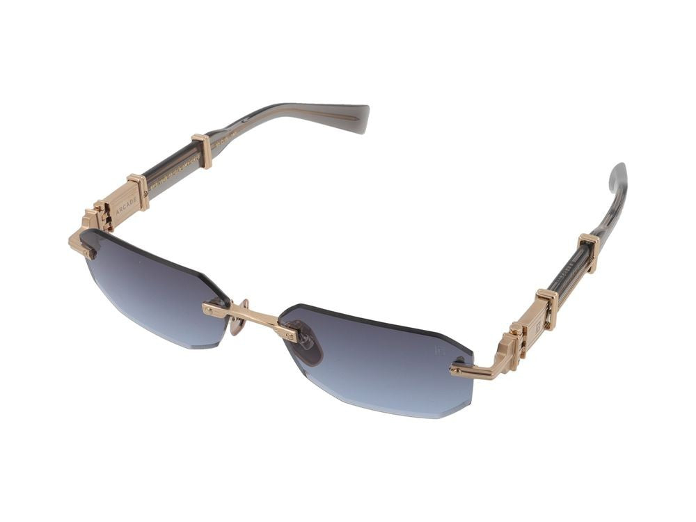 Balmain Gold Arcade Acetate Geometric Sunglasses