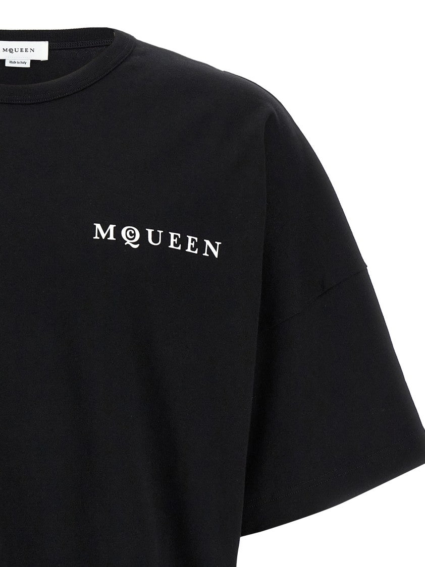 Mcqueen Oversized Cotton Jersey T-Shirt With Logo Detailing