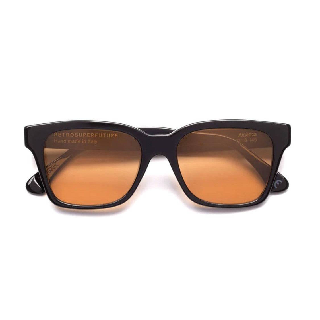 Retrosuperfuture Black America Acetate Square Sunglasses