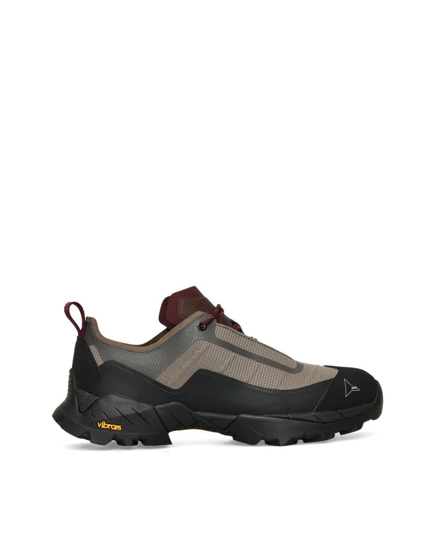 Roa Katharina Sneakers In Light Taupe And Burgundy