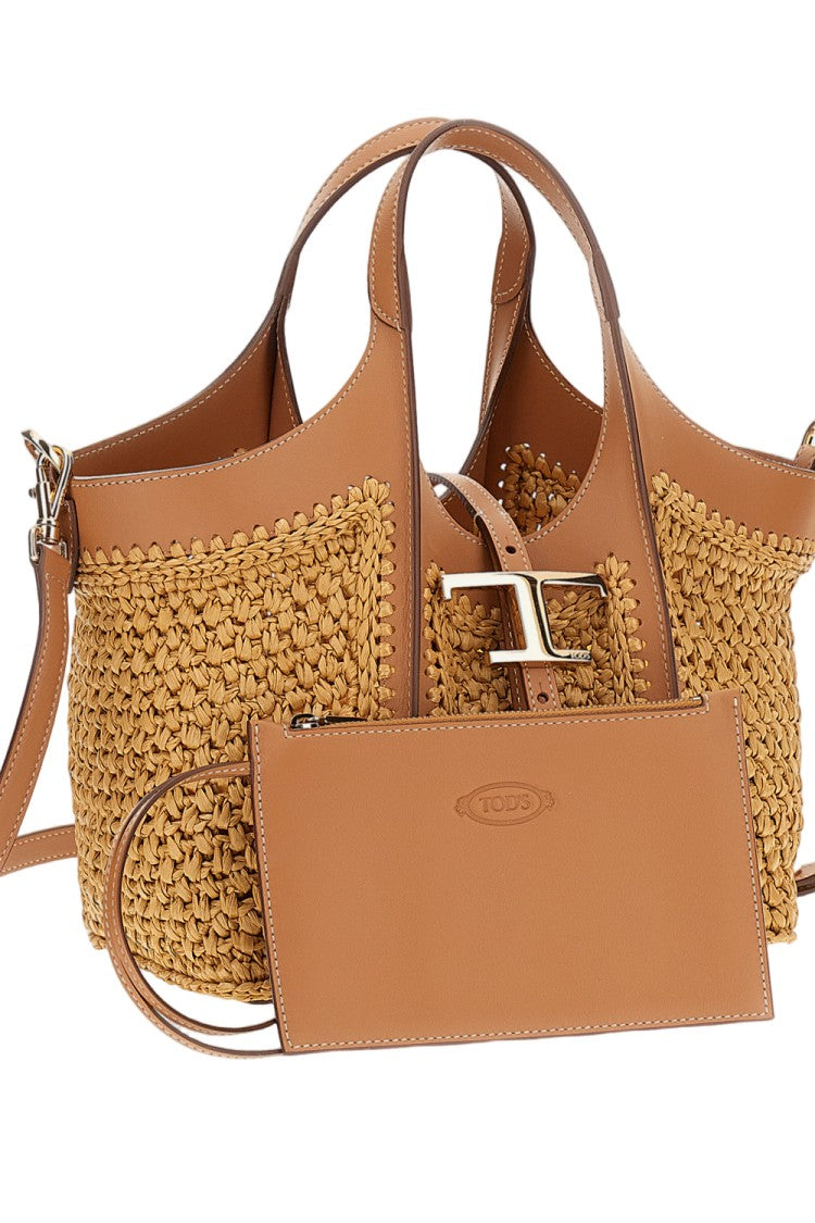 Tod's Mini Shopping Bag With Calfskin
