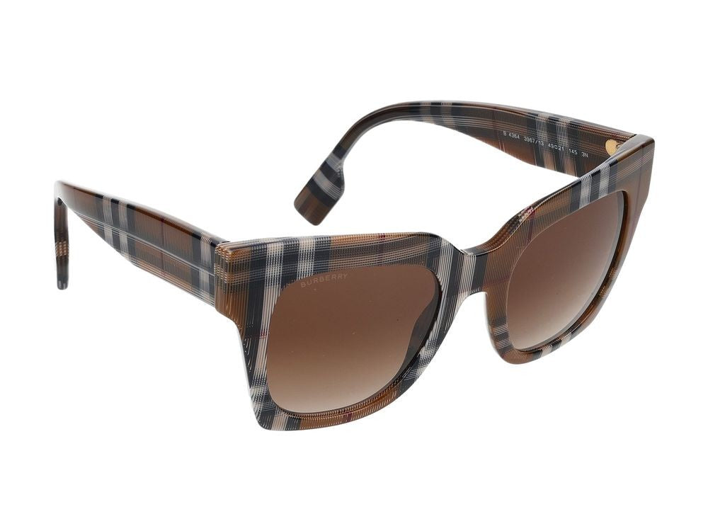 Burberry Oversized Square Checkered Sunglasses