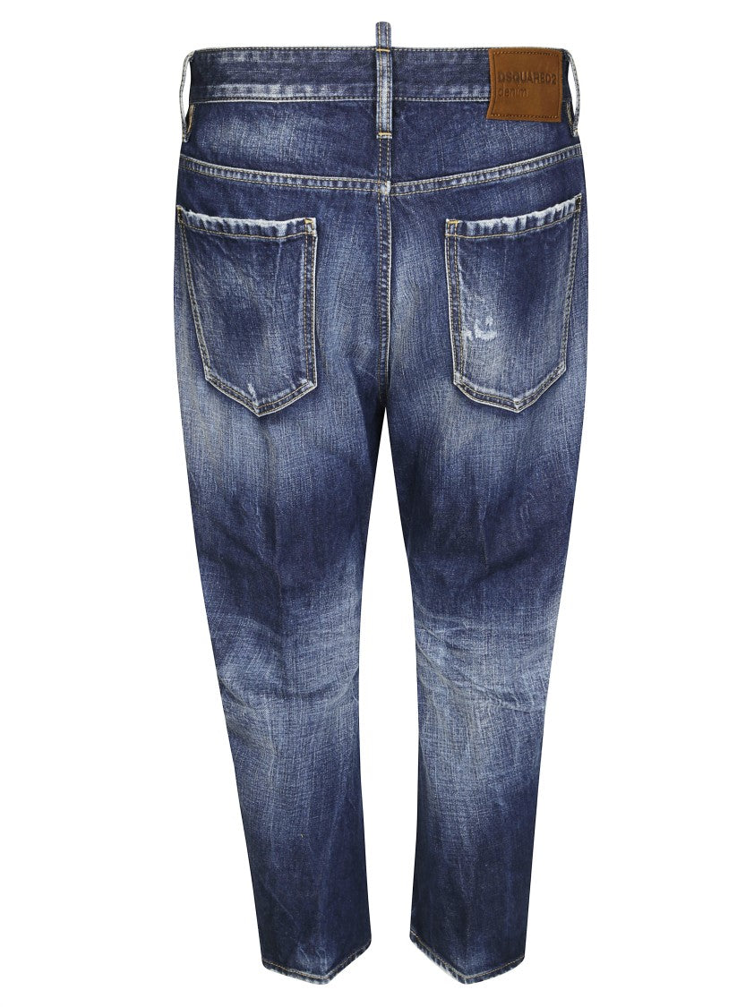 Dsquared2 Straight Leg Medium Blue Jeans