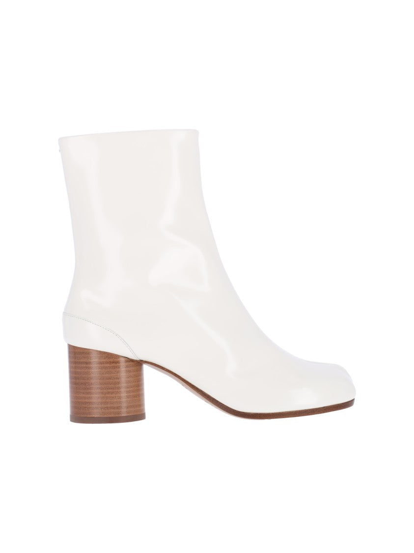 Maison Margiela White Nappa Leather Tabi Ankle Boots