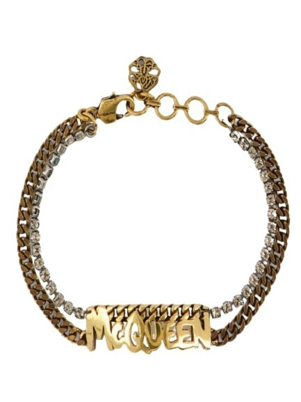 Alexander Mcqueen Graffiti Bracelet  - Antic Gold - Metal