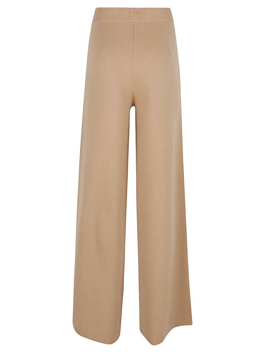 Max Mara High Waist Wide-Leg Trousers In Soft Wool-Cashmere Blend