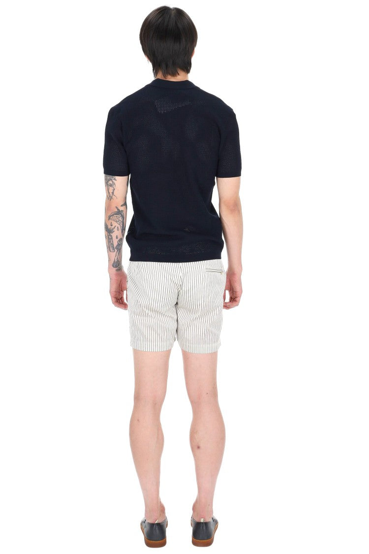 Orlebar Brown Roddy Tie Stitch Open Collar Polo Shirt